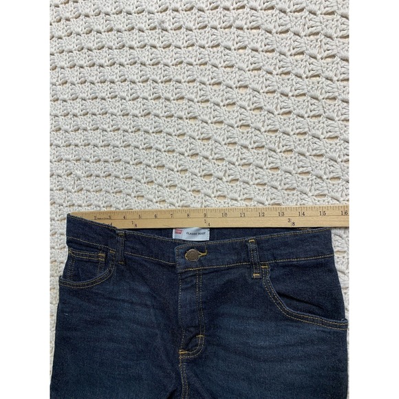 Wrangler Jeans Sz 14 Husky Straight Dark Blue Denim Adjustable Waist W30 L27 - Picture 7 of 10